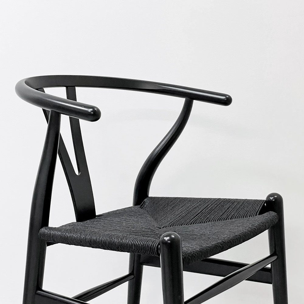 カールハンセン＆サン Carl Hansen & Son CH24 Yチェア ブラックラッカー×ブラックペーパーコード ビーチ材 ハンス・J・ウェグナー デンマーク 北欧家具 B ●