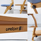 豊橋木工 TOYOMOKU アップライトチェア UPRIGHT CHAIR ナチュラル × アクアブルー 交換用座面カバー付き PVC ベビーチェア キッズチェア ●