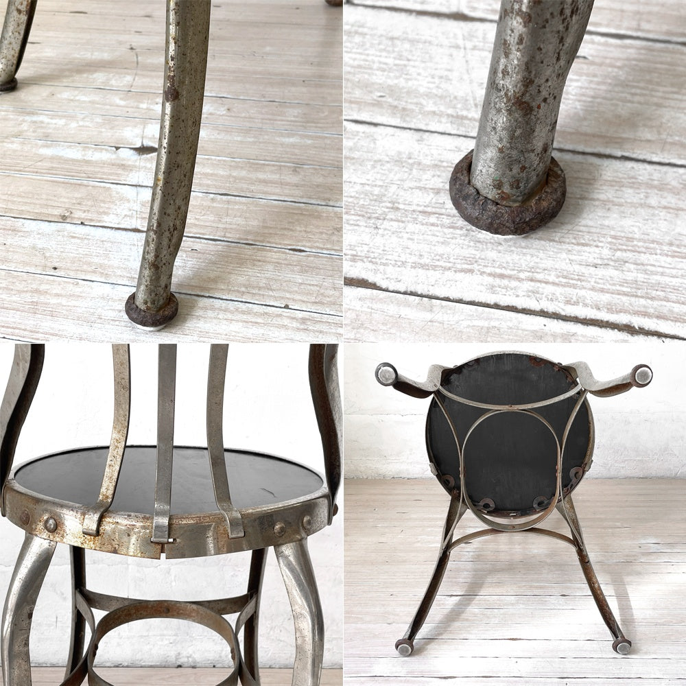 USビンテージ トレド Toledo パーラーチェア カフェチェア インダストリアル 工業系 ミッドセンチュリー デザイン UHL Art Steel B ★