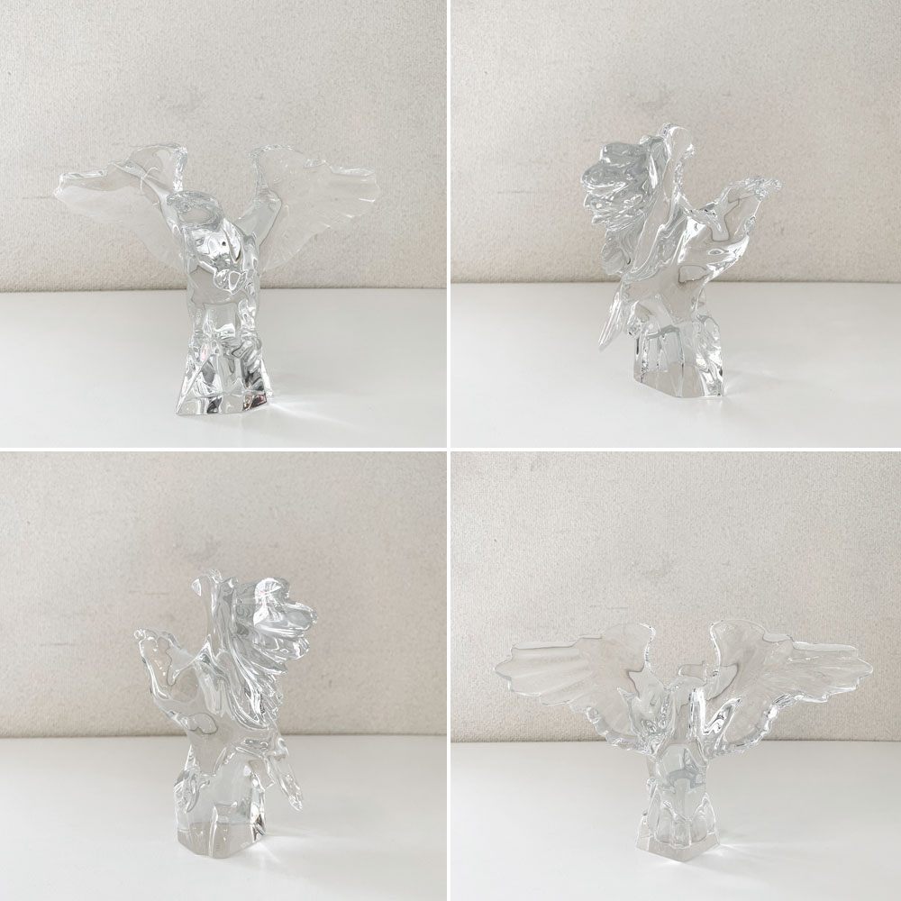 バカラ Baccarat アメリカンイーグル 鷹 ガラスオブジェ 置物 W25.5cm クリスタルガラス フランス 参考定価￥194,400- ◎