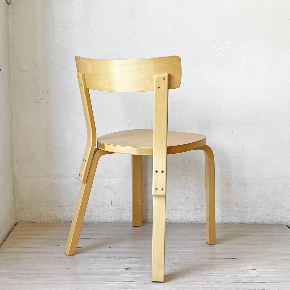 アルテック artek チェア69 Chair69 ダイニングチェア ナチュラルラッカー アルヴァ・アアルト Alva Aalto フィンランド 北欧家具 B ★