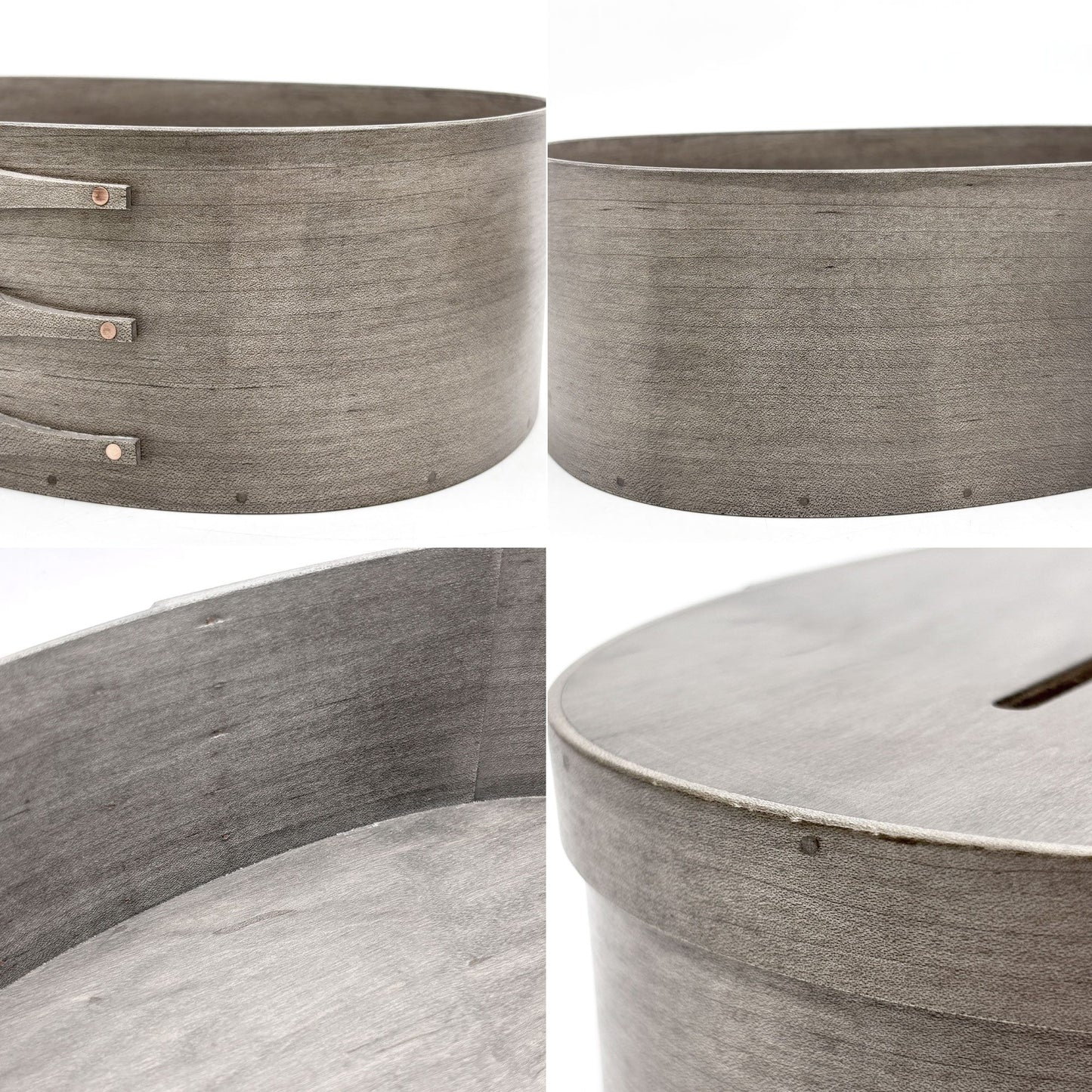 井藤昌志 IFUJI シェーカー オーバル ティッシュボックス Oval TISSUE BOX gray 草木染め イタヤカエデ L25×W17.7×H8.5cm 木工作家 ●