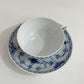 ロイヤルコペンハーゲン ROYAL COPENHAGEN ブルーフルーテッド ハーフレース ティーカップ＆ソーサー 北欧食器 Ｃ ◎