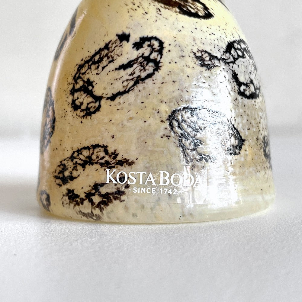 コスタボダ KOSTA BODA シェル・エングマン Safariシリーズ グラス ベージュ/黒 レオパード 北欧 スウェーデン ■