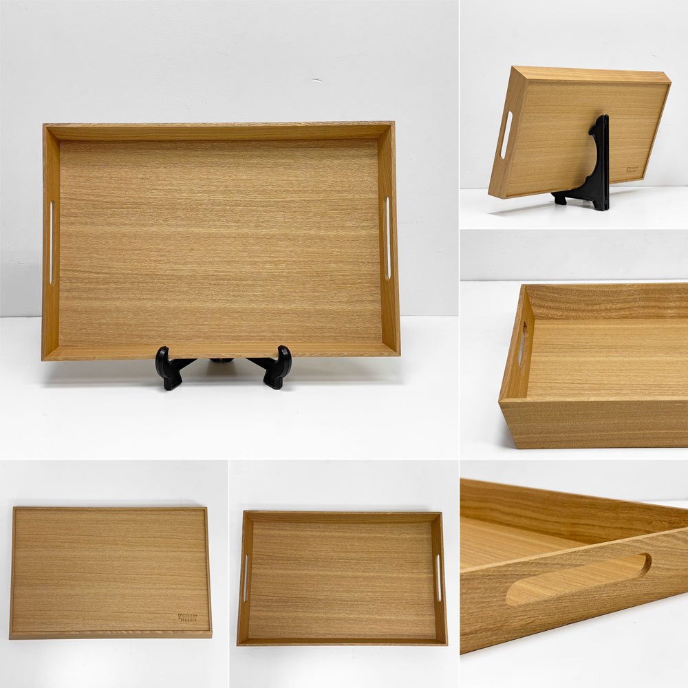 チェリーテラス オボン oBON トレイセット S4枚/M2枚/L1枚 スタッキング タモ材 ナチュラル 定価￥39,600- B ●