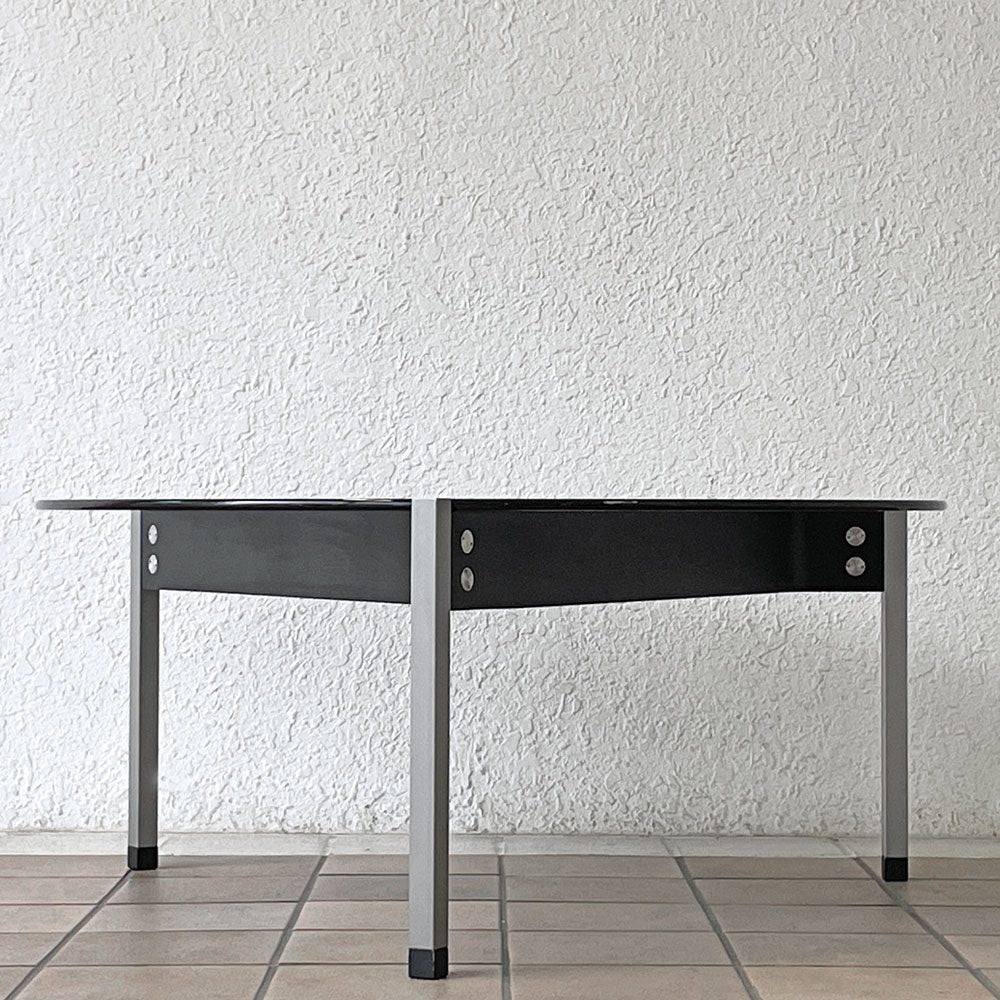 マシンエイジ Machine Age トライアングルテーブル Triangle Table スモーク ガラステーブル 長大作 希少 ◇