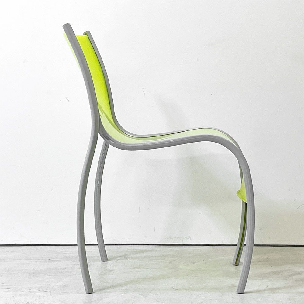 カルテル Kartell FPE chair スタッキングチェア ダイニングチェア アルミ ポリプロピレン グリーン ロンアラッド イタリアモダン 廃番 C ●