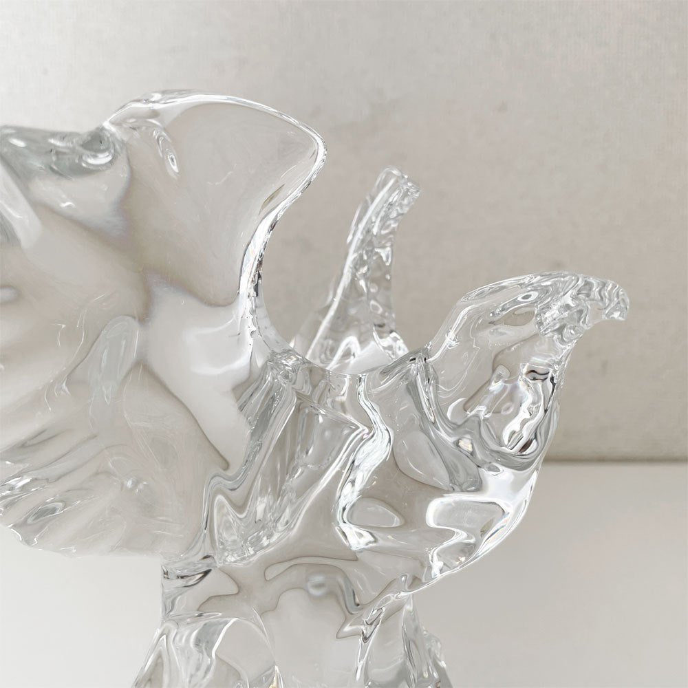 バカラ Baccarat アメリカンイーグル 鷹 ガラスオブジェ 置物 W25.5cm クリスタルガラス フランス 参考定価￥194,400- ◎