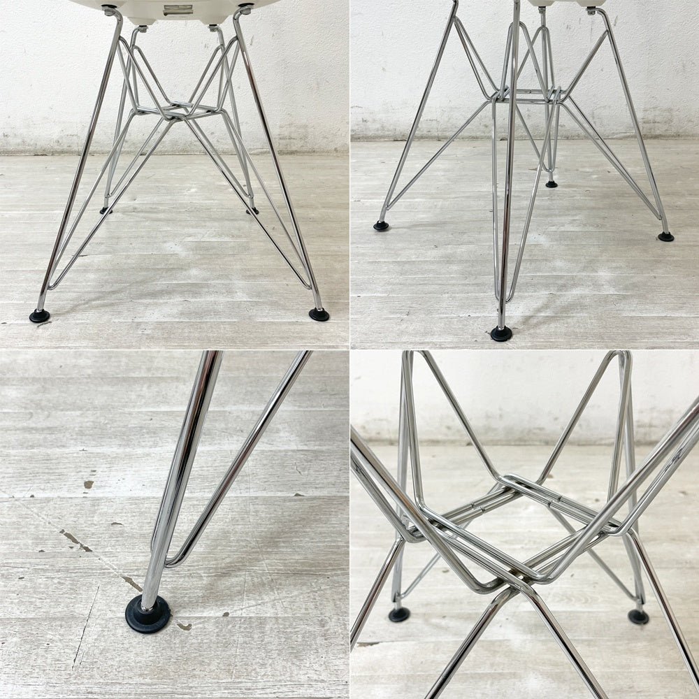 ハーマンミラー HermanMiller × ヴィトラ vitra Wネーム サイドシェルチェア ポリプロピレン エッフェルベース ホワイト C&Rイームズ 現状品 ●
