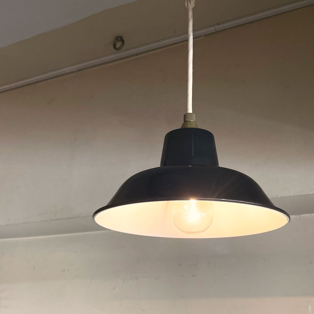 イデー IDEE ホーロー ペンダントライト PORCELAIN ENAMELED IRON 琺瑯 ブラック インダストリアルデザイン ■