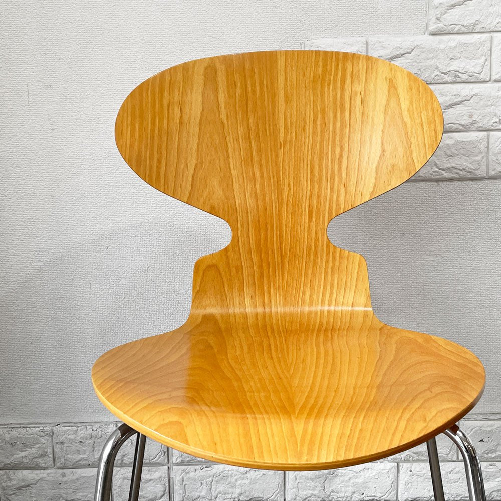 フリッツハンセン Fritz Hansen 3101 アリンコチェア アントチェア 4本脚 ナチュラルビーチ ラッカー仕上げ フェルトグライズ アルネ・ヤコブセン D ◎