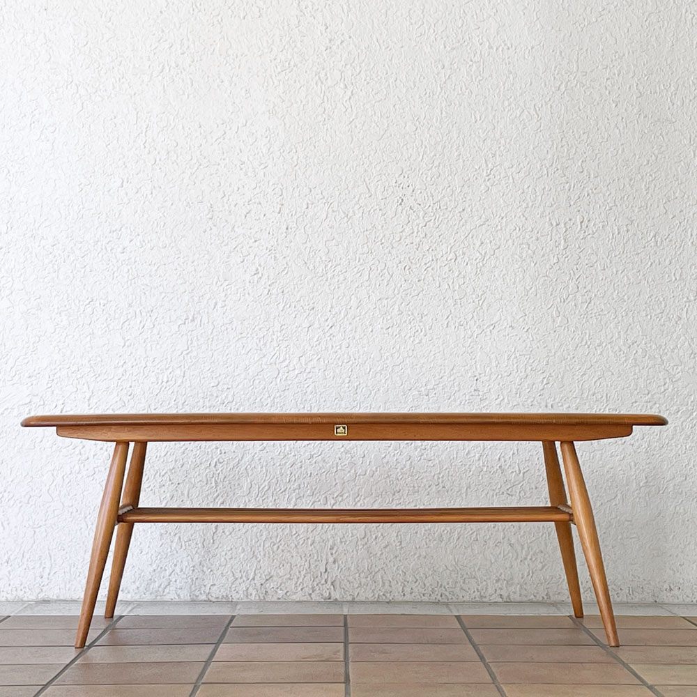 アーコール ercol 1459 ウィンザー コーヒーテーブル windsor coffee table エルム材 ブルーラベル 60's UKビンテージ vintage 英国家具 希少 ◇