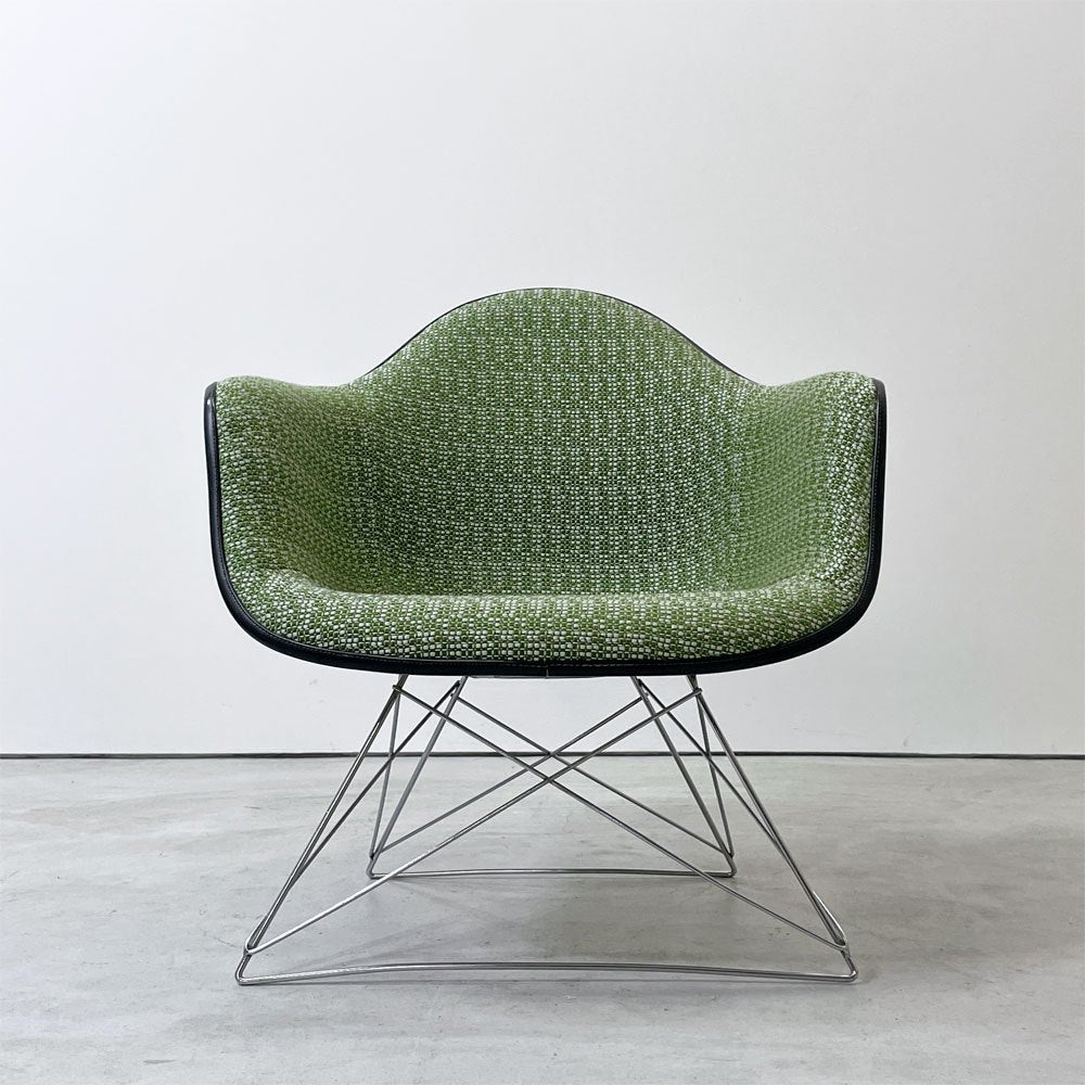 ハーマンミラー Herman Miller アームシェルチェア セカンド 2nd アプホルスター ファブリック グリーン系 キャッツクレイドル イームズ 新品張替済 C&R イームズ ミッドセンチュリー ●