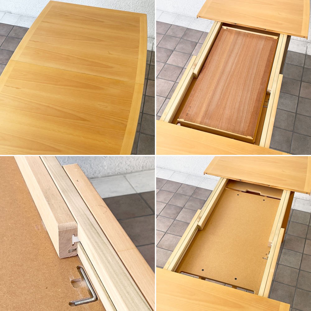 スコービー Skovby SM21K メープル材 エクステンション 伸長式 ダイニングテーブル W143-188-233cm 北欧家具 デンマーク ◇
