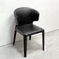 カッシーナ Cassina オラ 369 HOLA アームレスチェア ダイニングチェア 本革 ブラックレザー ハンス・ウェッツスタイン イタリア 定価￥418,000- C ●