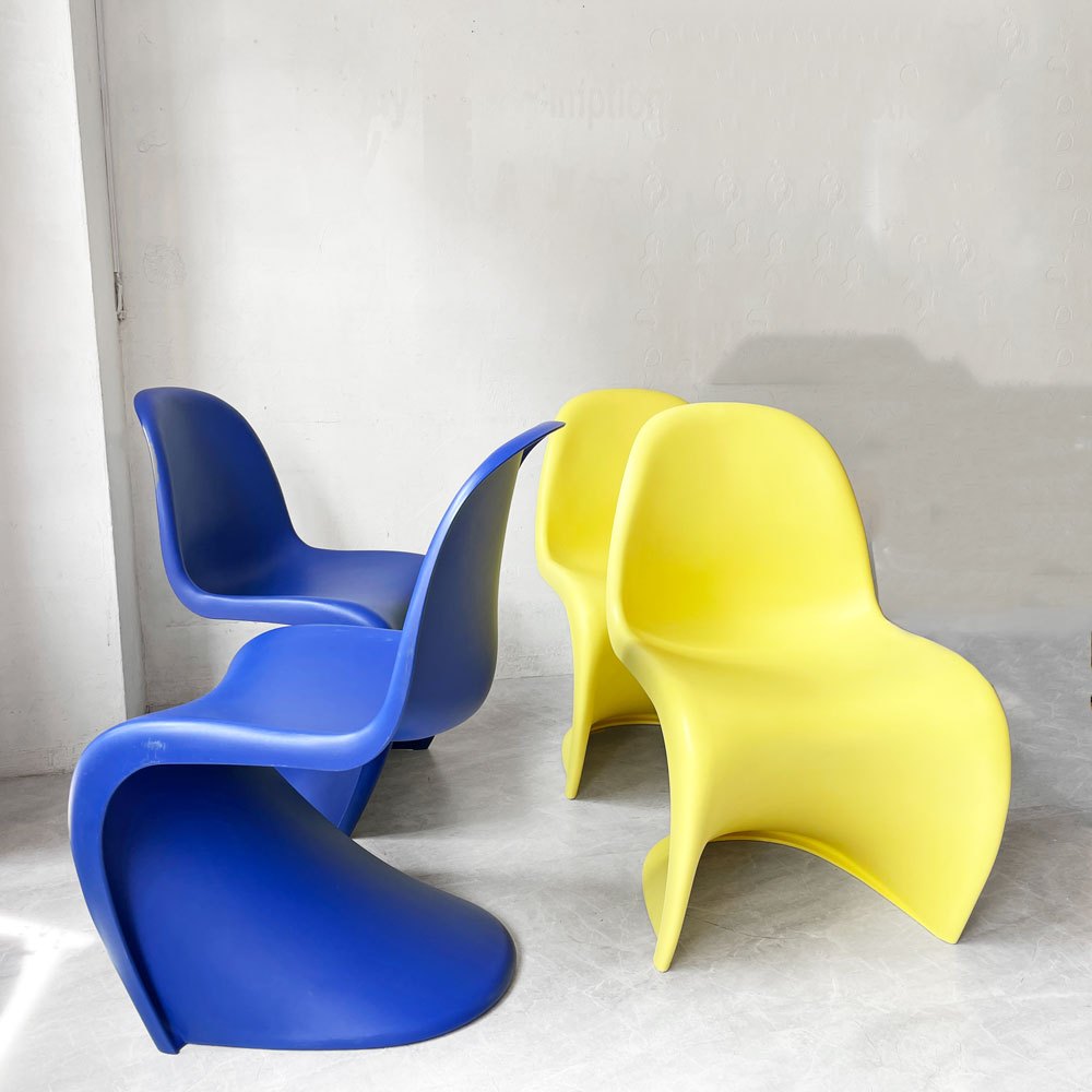 ヴィトラ vitra パントンチェア ダイニングチェア スタッキング イエロー ヴェルナー・パントン ミッドセンチュリー 定価58,300円 A ★