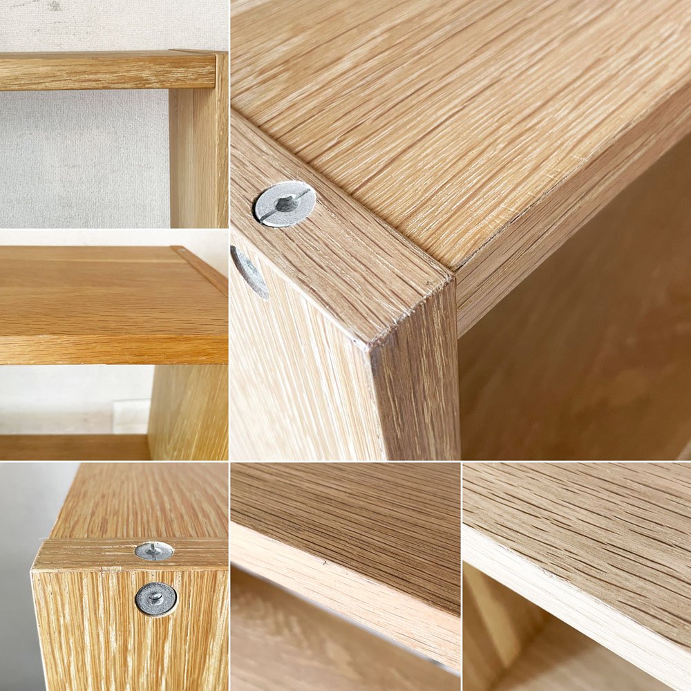 無印良品 MUJI スタッキングシェルフ ワイド 1列3段 オーク材 W81.5cm オープンシェルフ 本棚 飾り棚 シンプルデザイン 定価￥22,900- ◎