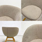 モモナチュラル Momo Natural モールドラウンドチェア MOLD ROUND M-ROUND CHAIR SO ダイニングチェア アルダー材 カバーリング 回転式 定価￥45,000- B ●