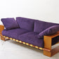ポラダ porada パナマ PANAMA 3シーターソファ パープル ウォールナット無垢材 W210cm タルジオ・コルツァーニ デザイン ●