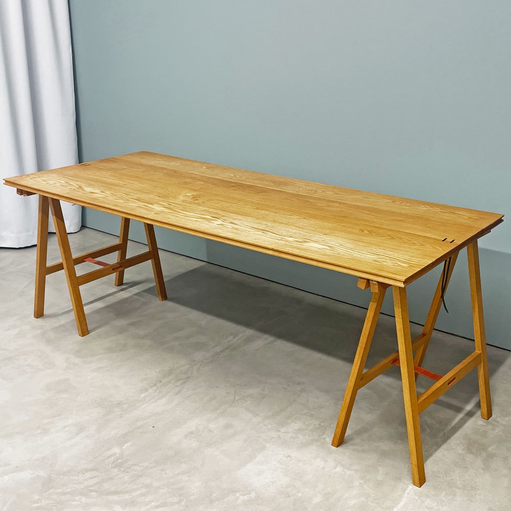 ウッドワーク WOODWORK ぱたむテーブル ダイニングテーブル ワークテーブル アトリエテーブル デスク 作業台 折り畳み式 無垢材 W180cm ◎