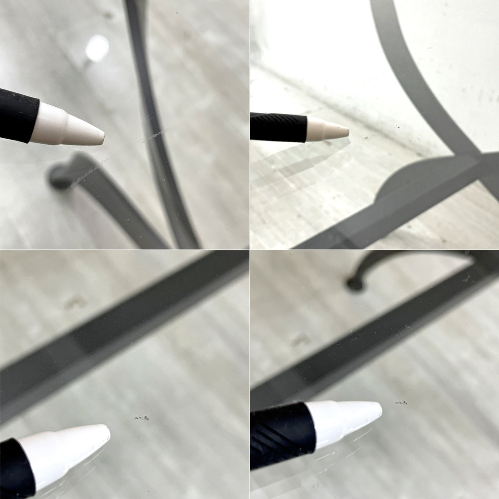 アイアンフレーム ガラストップ ダイニングテーブル クロスレッグ インダストリアルデザイン W159cm ●