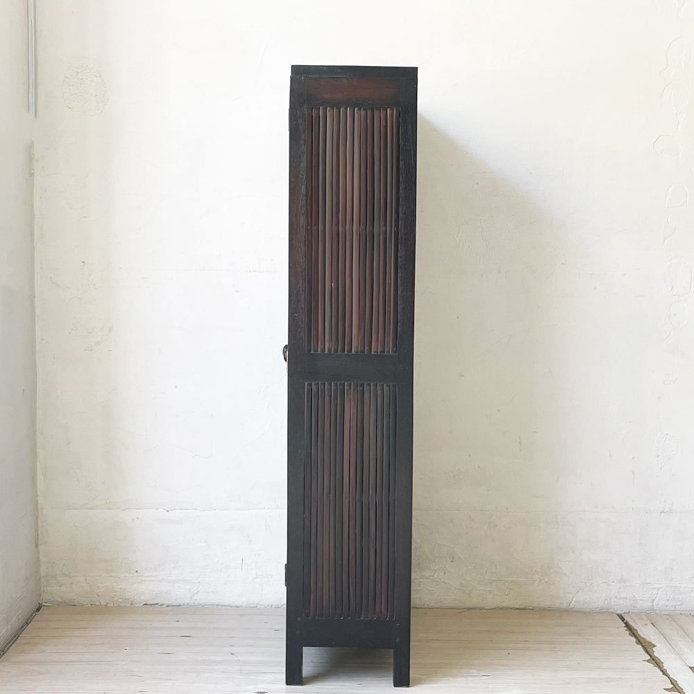 アジアン家具 バンブー キャビネット 収納棚 シェルフ オリエンタル 店舗什器 ★