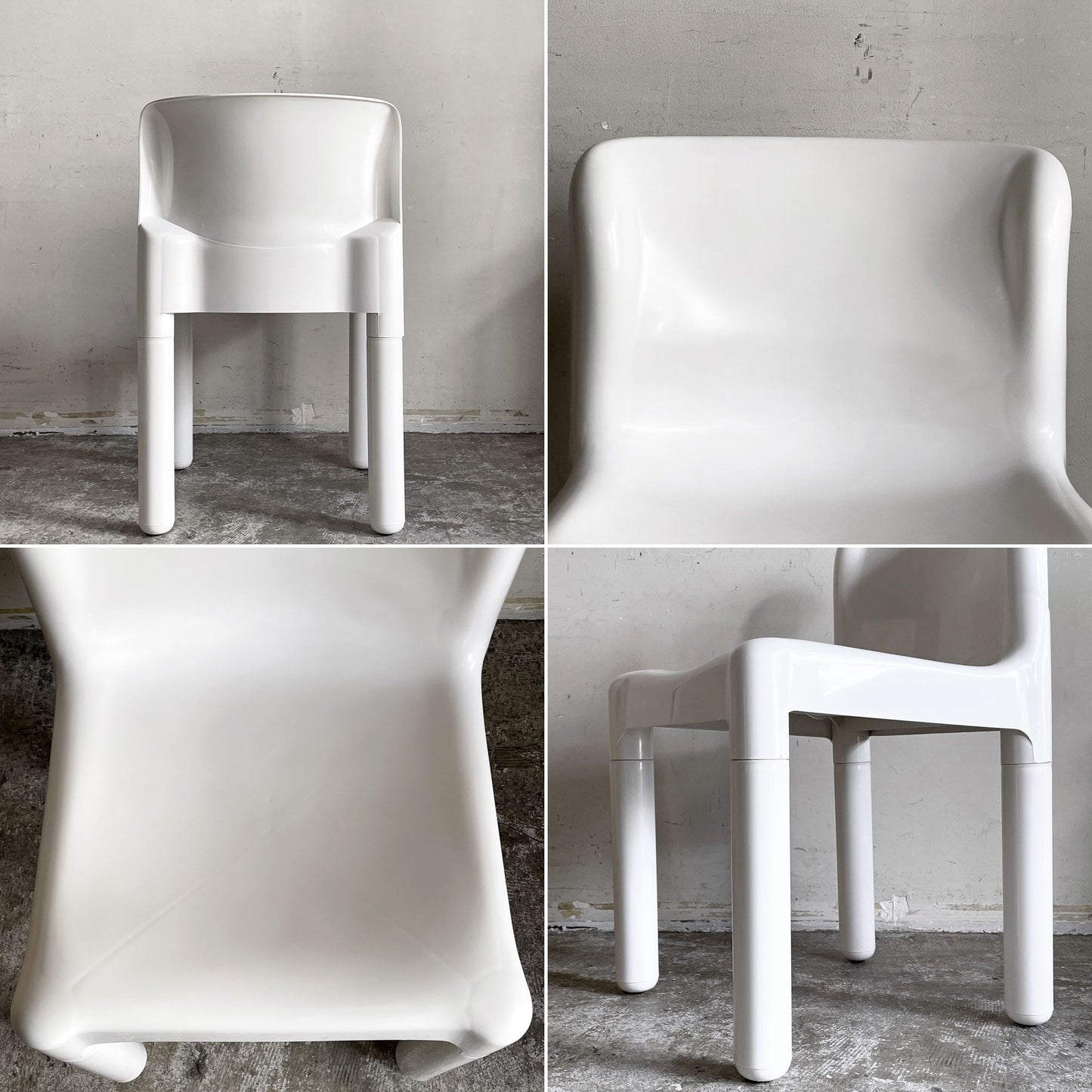 カルテル Kartell バルトリチェア 4875 Chair ダイニングチェア サイドチェア ポリプロピレン製 ホワイト カルロ・バルトリ Carlo Bartoli イタリア ビンテージ ■