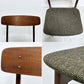 北欧ビンテージ Scandinavian Vintage ダイニングチェア チーク材 ファブリック ブラック系 デンマーク 北欧家具 ●