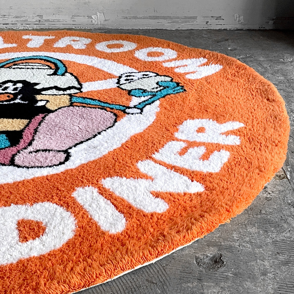 ボルトルーム vaultroom ゲーミングダイナー フロアラグGAMING DINER FLOOR RUG オレンジ 150㎝ MIYOSHI RUG ■
