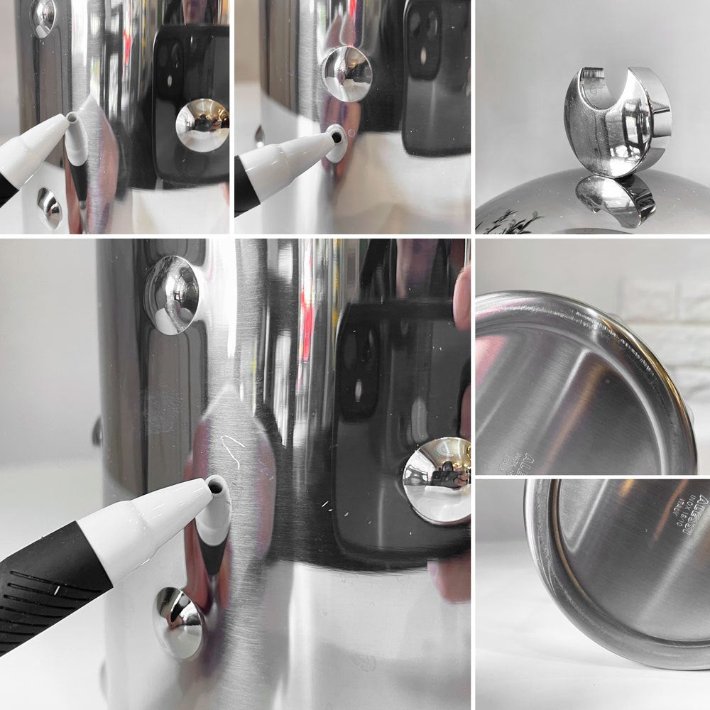 アレッシィ ALESSI カリスト Kalisto 1 キッチンボックス CB01 ボタン ジャー ステンレス H21cm イタリア ◎