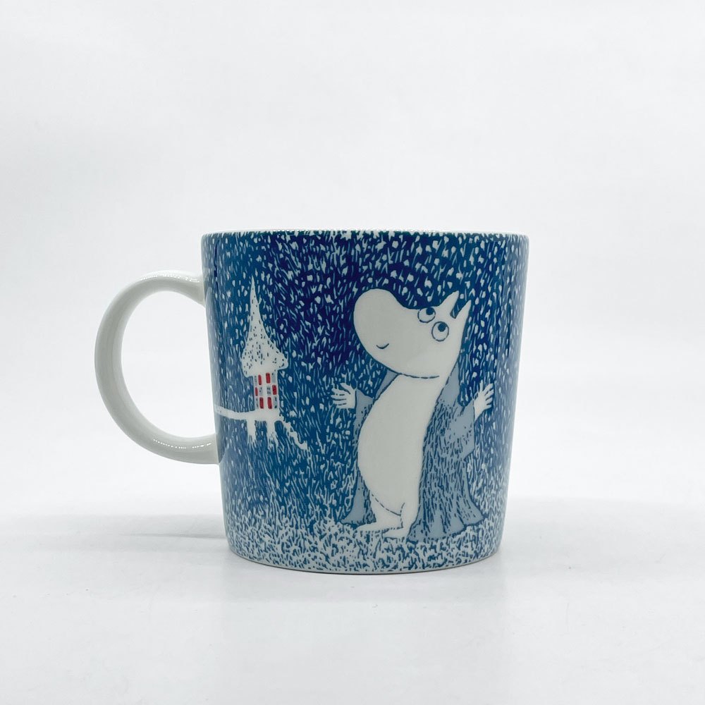 アラビア ARABIA ムーミンマグ MOOMIN ライトスノーフォール シール付 2018年冬限定 フィンランド 北欧食器 箱付き ●