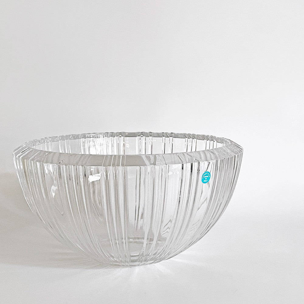 ティファニー Tiffany&co アトラス クリスタルボウル クリスタルガラス Φ28cm ローマンインデックス イタリア製 箱付き ■
