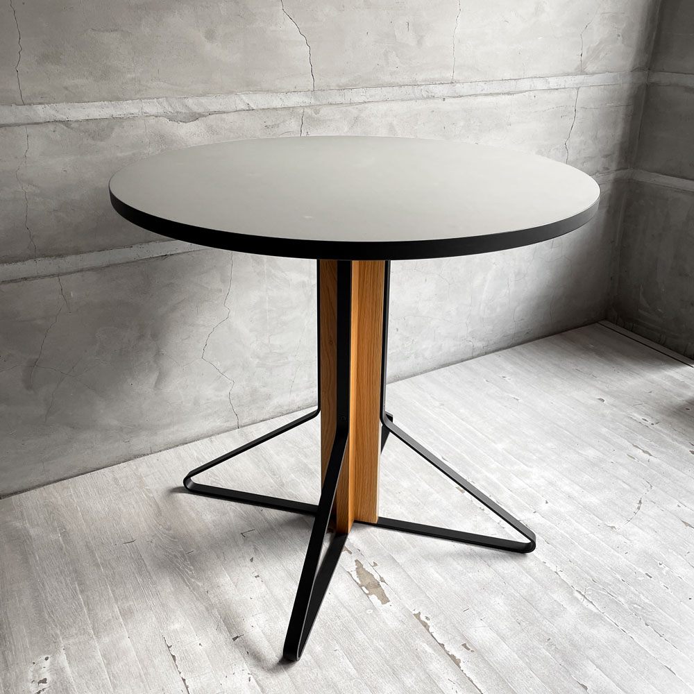 アルテック artek カアリテーブル KAARI TABLE REB003 グレーリノリウム ナチュラルオーク Φ80cm ラウンドテーブル 限定カラー 希少 ♪