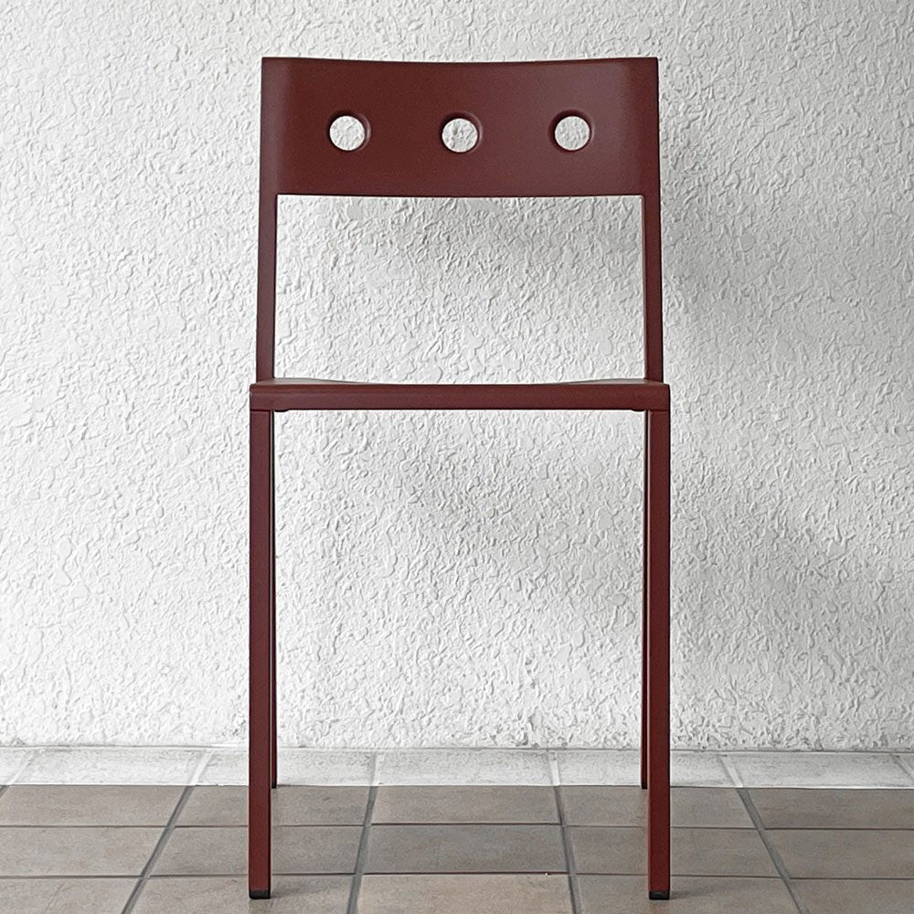 ヘイ HAY バルコニーチェア BALCONY CHAIR 屋外用 ダイニングチェア アームレス スタッキング スチール アイアンレッド 北欧 デンマーク 定価44,000円 C ◇