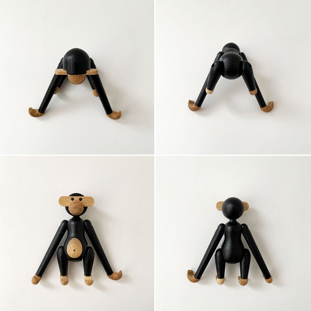 カイボイスン KAY BOJESEN DENMARK モンキー Monkey ミニ ブラック 木製オブジェ H9.5cm デンマーク 北欧雑貨 定価￥14,300- ◎