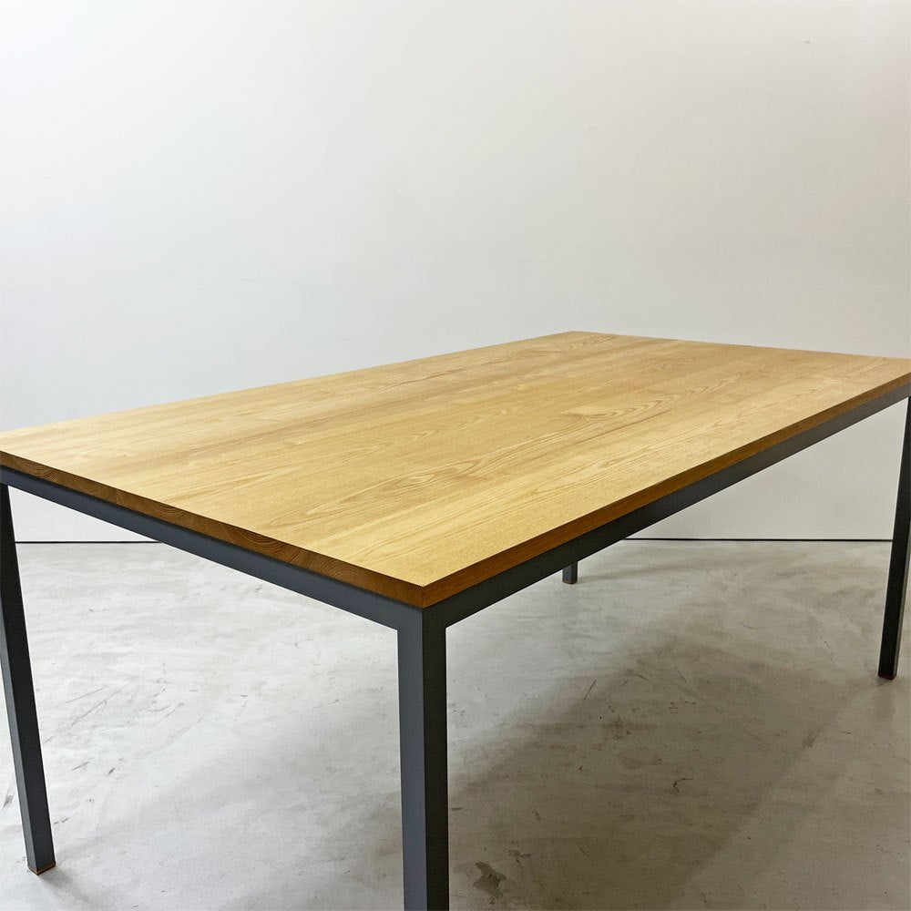 ノートファニチャー NAUT furniture アトリエテーブル Atelier table ダイニングテーブル タモ無垢材 スチールレッグ ナチュラル ●