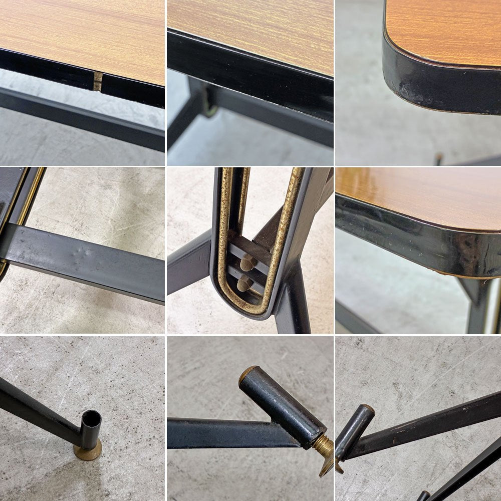 ザ・コンランショップ THE CONRAN SHOP ビンテージアイアンレッグ ダイニングテーブル W150cm 真鍮 高さ調整アジャスター付き ビュッフェテーブル カフェ ビストロ  ●