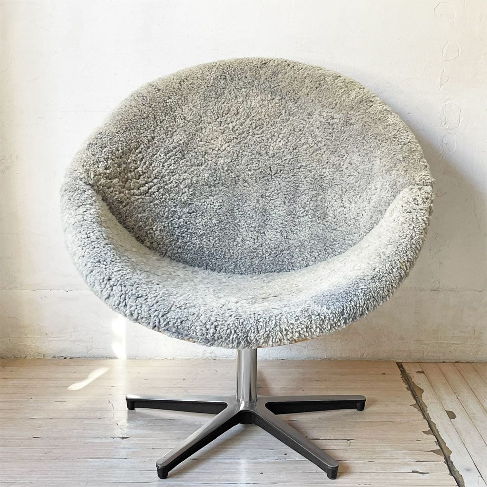 スウェデッセ SWEDESE アモリーノ Amorino ラウンジチェア シープスキン プライウッド Bror Boije スウェーデン 北欧家具 希少 ★