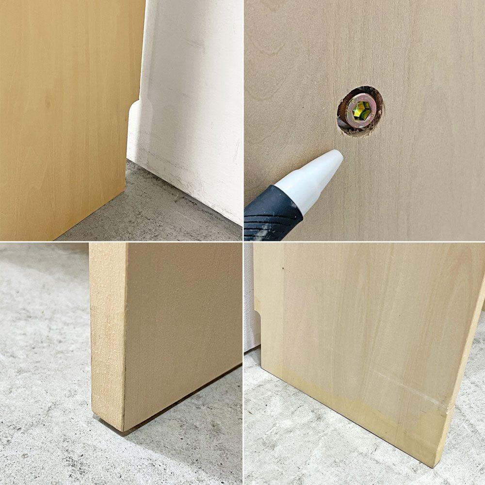 マルゲリータ margherita シェルフ シナ材 壁一面の本棚 奥行250mm 縦7コマ×横6コマ オープンシェルフ 店舗什器 ●