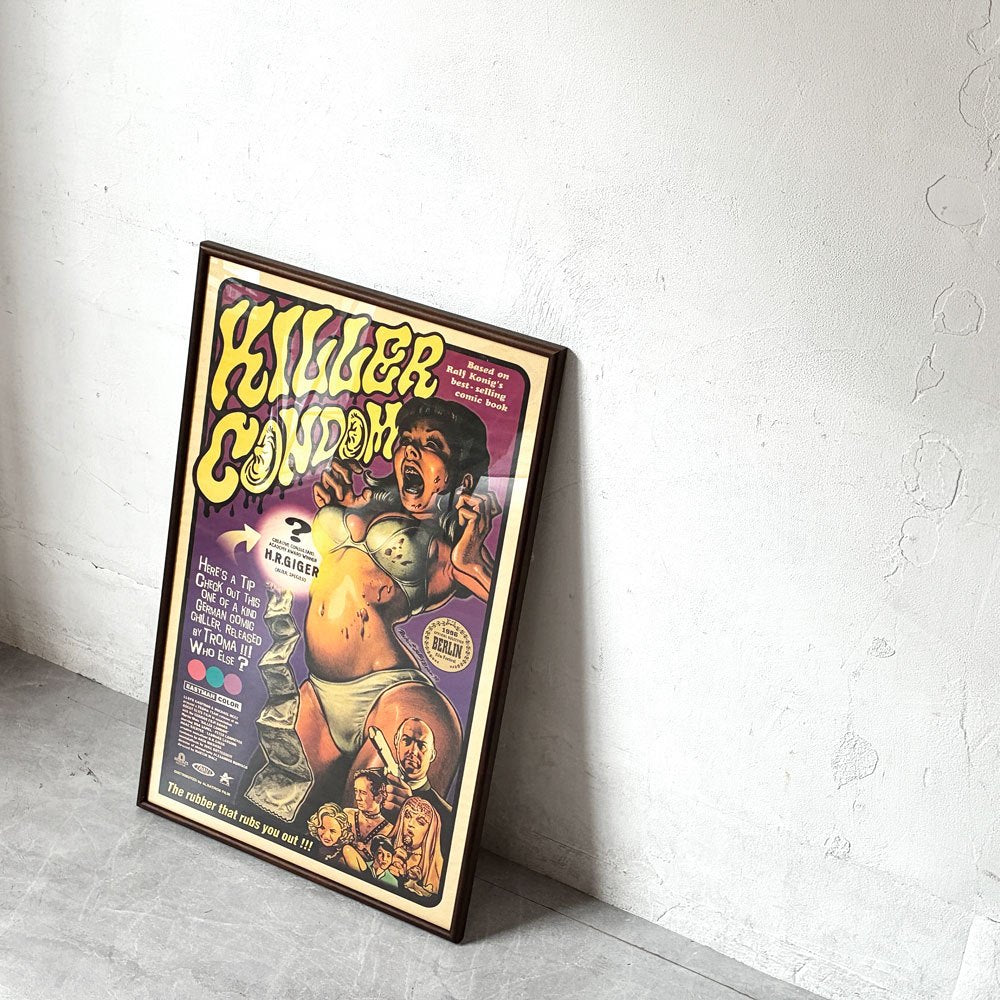 キラーコンドーム Kondom des Grauens B2 ポスター ドイツ映画 日本初公開版 1999年 ロッキン･ジェリービーン Rockin'Jelly Bean 額装品 ★