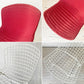 ノル Knoll 420 サイドチェア ワイヤーチェア ダイニングチェア ホワイト × レッド ファブリック フルカバー仕様 ハリー・ベルトイア ミッドセンチュリー ビンテージ ★