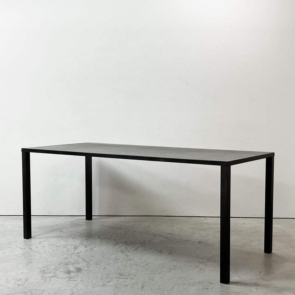 オーダーメイド アイアンダイニングテーブル W180cm ブラック モダン インダストリアル アジャスター付 ●