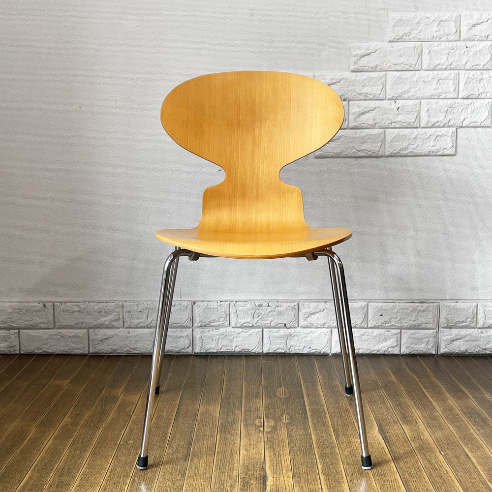 フリッツハンセン Fritz Hansen 3101 アリンコチェア アントチェア 4本脚 ナチュラルビーチ ラッカー仕上げ フェルトグライズ アルネ・ヤコブセン A ◎