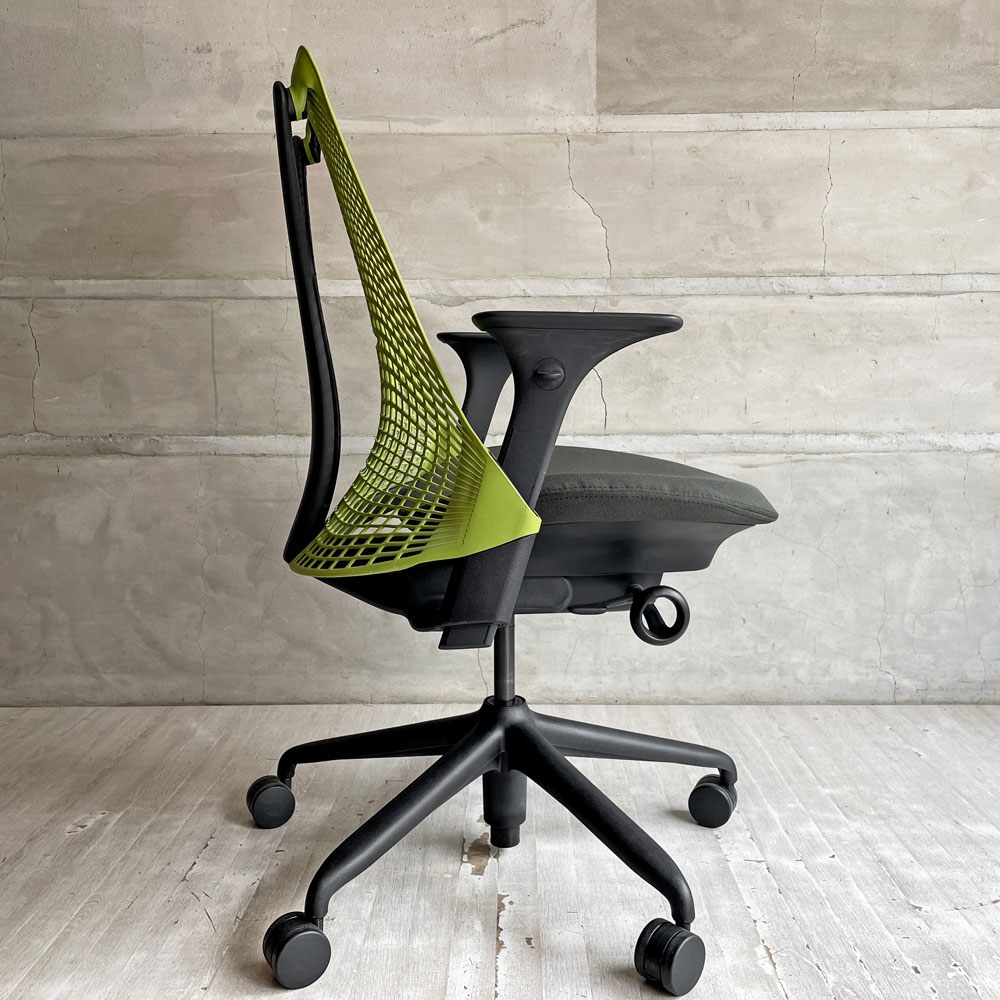 ハーマンミラー Hermanmiller セイルチェア SAYL CHAIR デスクチェア オフィスチェア アップルグリーン イヴ・ベアール♪
