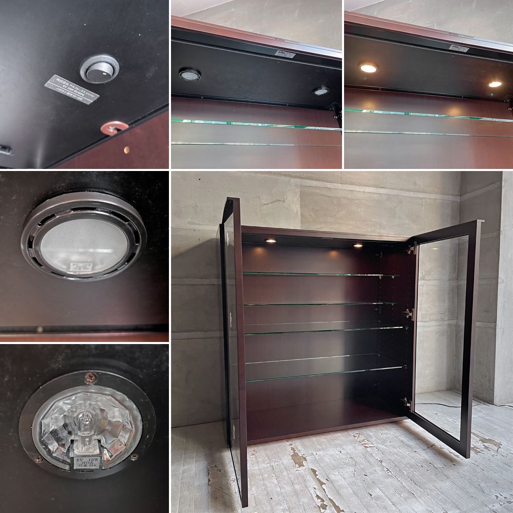 アルフレックス arflex コンポーザー COMPOSER ガラスキャビネット キュリオケース 飾り棚 照明 下段オプション付き イタリアモダン ♪