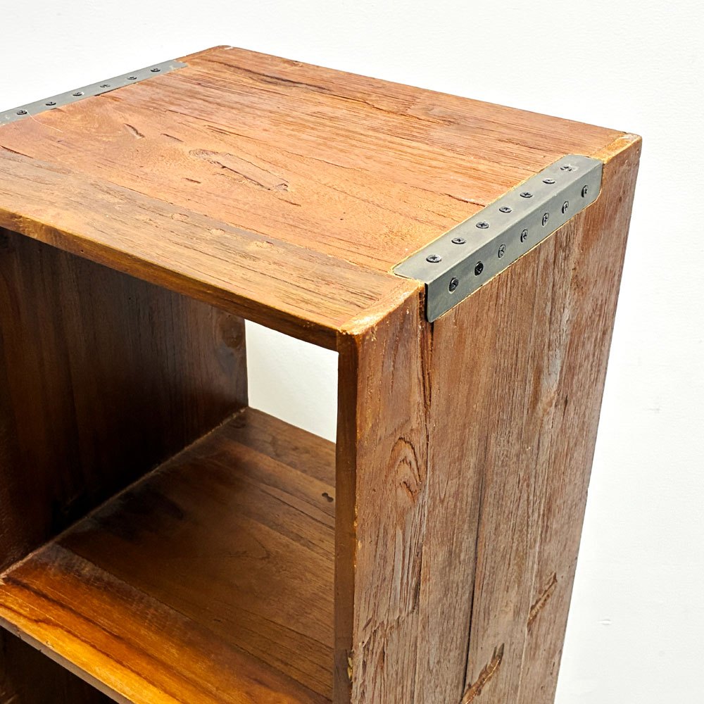 アクメ ファニチャー ACME Furniture トロイ TROY オープンシェルフ 3段 Lサイズ + トロイボックス TROY BOX L 収納 木箱 ボックス 1個セット チーク古材 インダストリアル 合計定価￥42,625- ●