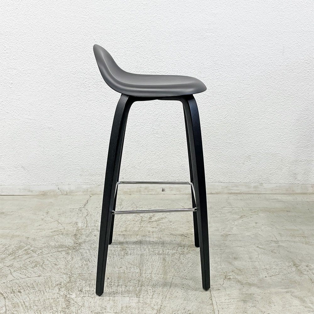 グビ GUBI 3D バースツール Bar Stool カウンターチェア KOMPLOT DESIGN ブラック ウォールナット材 デンマーク 定価281,462円 A 〓
