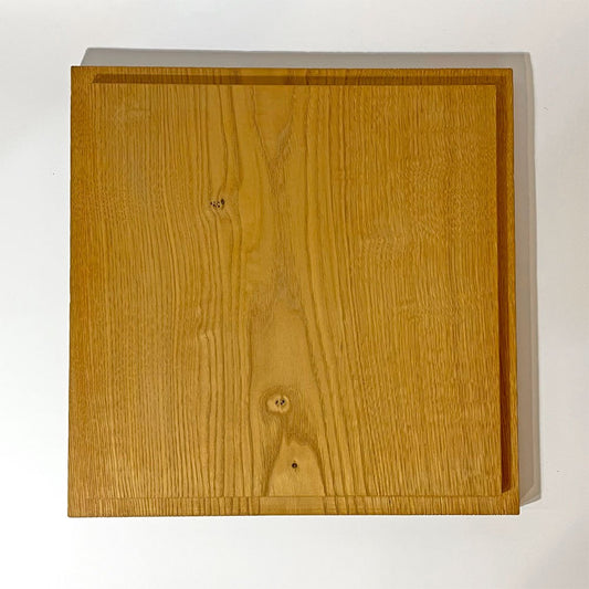 加藤良行 Yoshiyuki Katou 角盆 クリ無垢材 33cm 木の器 木工作家 現代作家 B ★