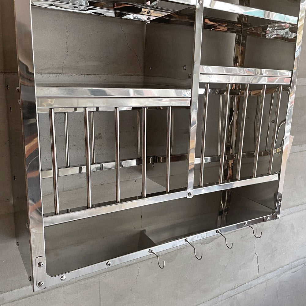 ヘイ HAY インディアンプレートラック INDIAN PLATE RACK  Lサイズ  キッチンラック  ウォールラック 壁掛け ステンレス 北欧 デンマーク 廃番希少 ♪