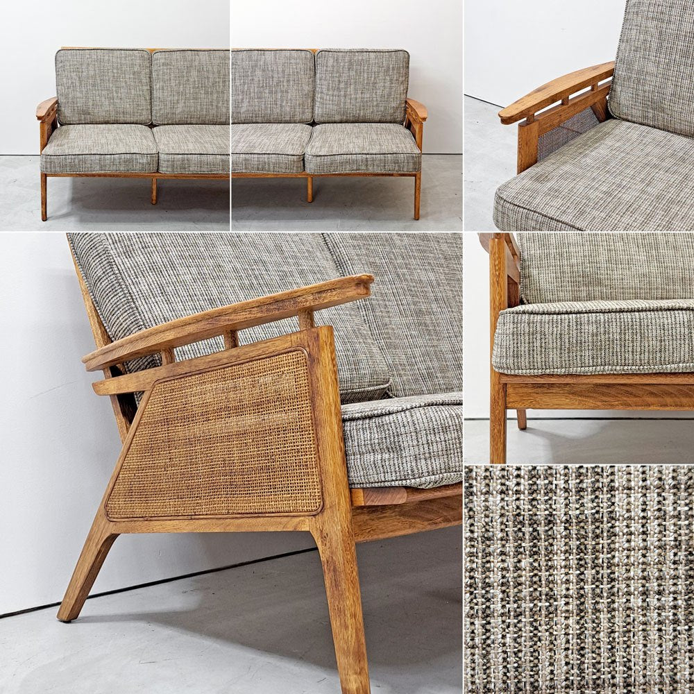 アクメファニチャー ACME Furniture ウィッカー WICKER SOFA 3P 3人掛け ソファ ハックベリー ラタン ファブリック 西海岸スタイル ●